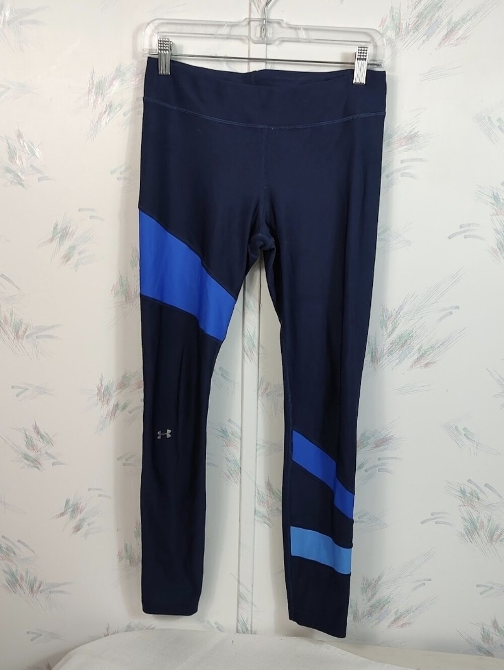 Under Armour Heatgear Compression Leggings Navy Blue Size Medium
